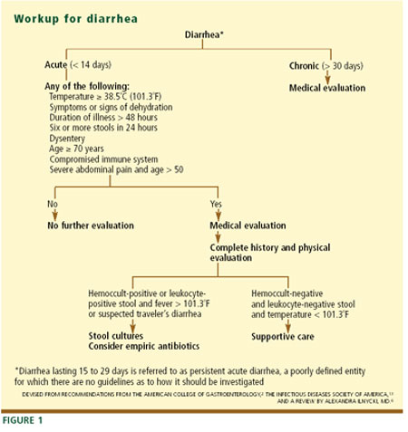 Diarrhea Diagnosis Chart